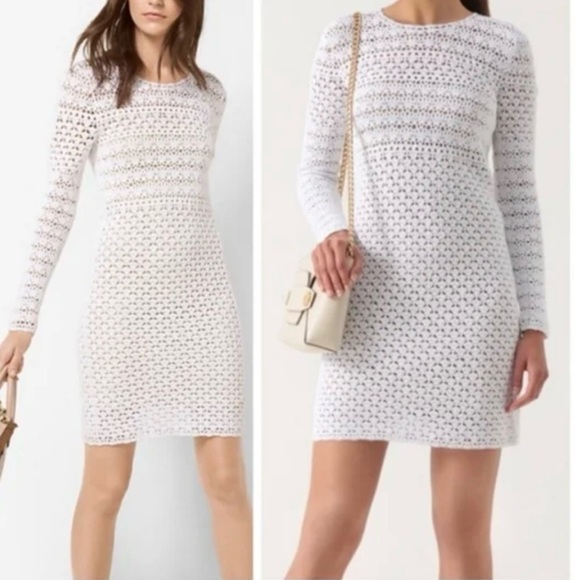MICHAEL Michael Kors Dresses & Skirts - 100% Cotton MICHAEL Michael Kors White Hand Crocheted Dress Size XL